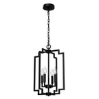 Hunter 45240 Matte Black Zoanne Matte Black 4 Light Pendant Ceiling Light Fixture Image 1