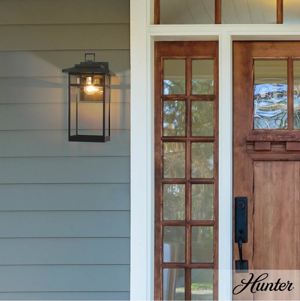 Hunter 46072 Matte Black Hunter Yancy House Matte Black With Clear Glass 1 Light Image 8