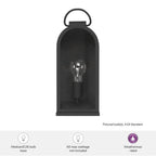 Hunter 46058 Matte Black Hunter Kendra Bell Matte Black With Clear Glass 1 Light Image 6