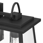 Hunter 46055 Matte Black Ivory Dusk Outdoor 1 Light Large Wall Light Black Image 3