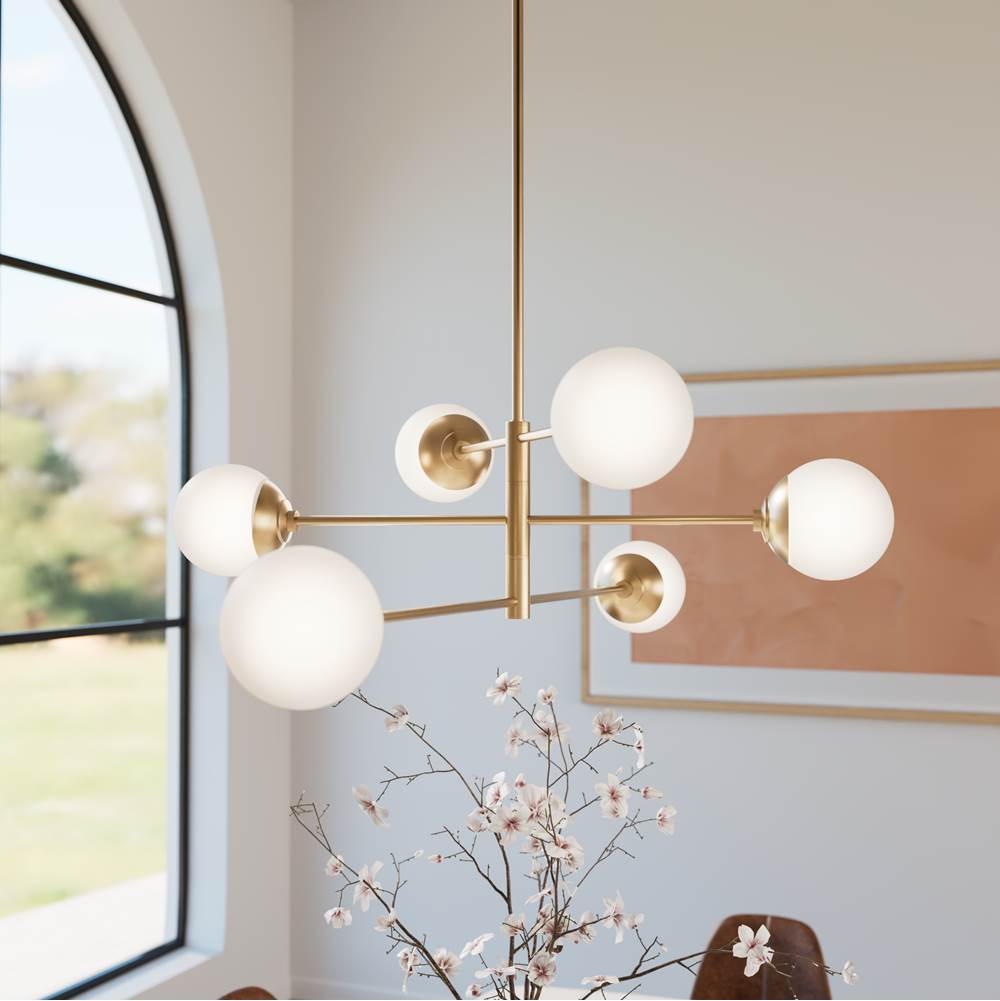 Hunter 13207 Alturas Gold Hepburn 6 Light Extra Large Chandelier Gold Image 5