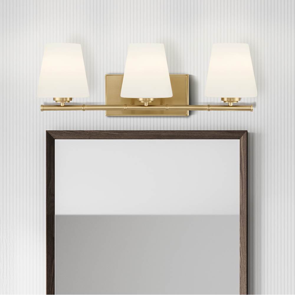 Hunter 48114 Alturas Gold Fauna Grove 3 Light Medium Vanity Gold Image 5
