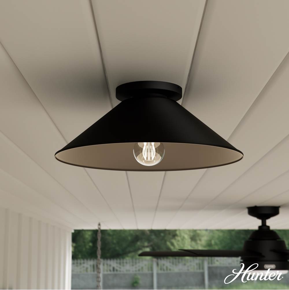 Hunter 46022 Matte Black Skyflow Matte Black 1 Light Medium Image 2