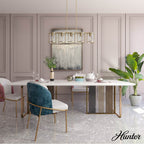 Hunter 48014 Alturas Gold Astwood Alturas Gold With Clear Glass 5 Light Chandelier Ceiling Light Fixture Image 6
