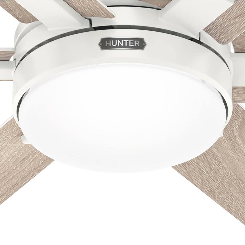 Hunter Georgetown 52 Inch Georgetown Energy Star Hunterexpress Fresh White Ceiling Fan With Led Light Kit And Handheld Remote