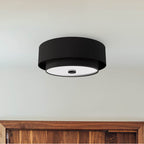 Hunter 48123 Matte Black Brookside 2 Light Medium Flush Black Image 6