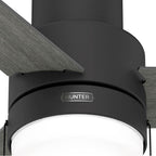 Hunter 51949 Matte Black 52 Inch Brunner Matte Black Low Profile Ceiling Fan With Led Light Kit And Pull Chain Image 6