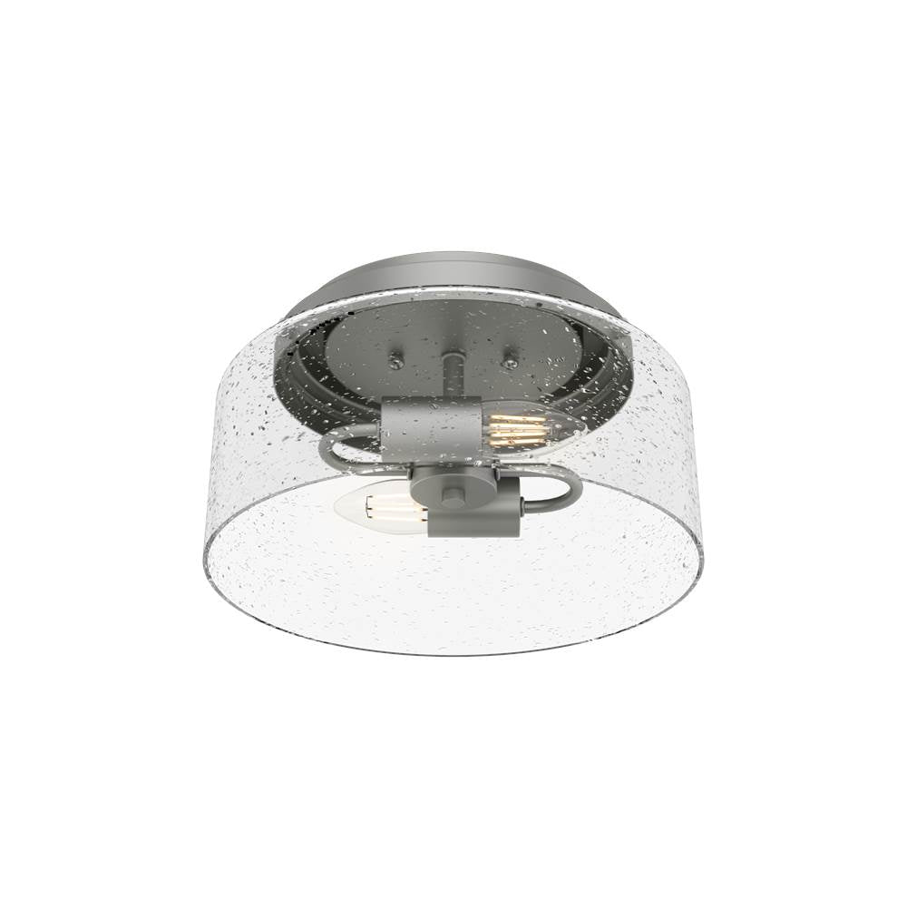 Hunter 19014 Matte Silver Hartland 2 Light Flush Mount Image 1