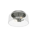 Hunter 19014 Matte Silver Hartland 2 Light Flush Mount Image 1