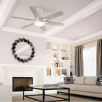 Hunter 52784 Fresh White 52 Inch Georgetown Energy Star Hunterexpress Fresh White Ceiling Fan With Led Light Kit And Handheld Remote Image 3