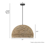 Hunter Hillmount 1 Light Large Pendant Brown