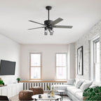 Hunter 52994 Matte Black 52 Inch Astwood Ii  Matte Black Ceiling Fan With Led Light Kit And Handheld Remote Image 3