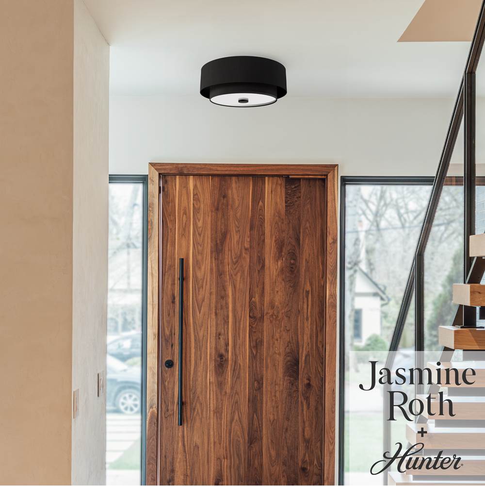 Hunter Brookside 2 Light Medium Flush Black