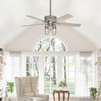 Hunter 52993 Brushed Nickel 52 Inch Astwood Ii  Brushed Nickel Ceiling Fan With Led Light Kit And Handheld Remote Image 3