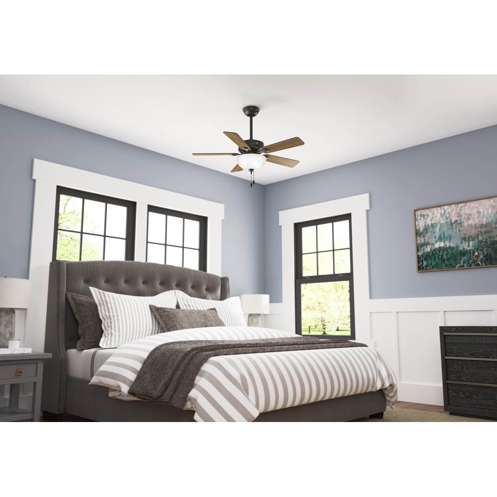 Hunter 52782 New Bronze Hunter 44 Inch Swanson New Bronze Ceiling Fan With Led Light Kit And Pull Chain Image 3