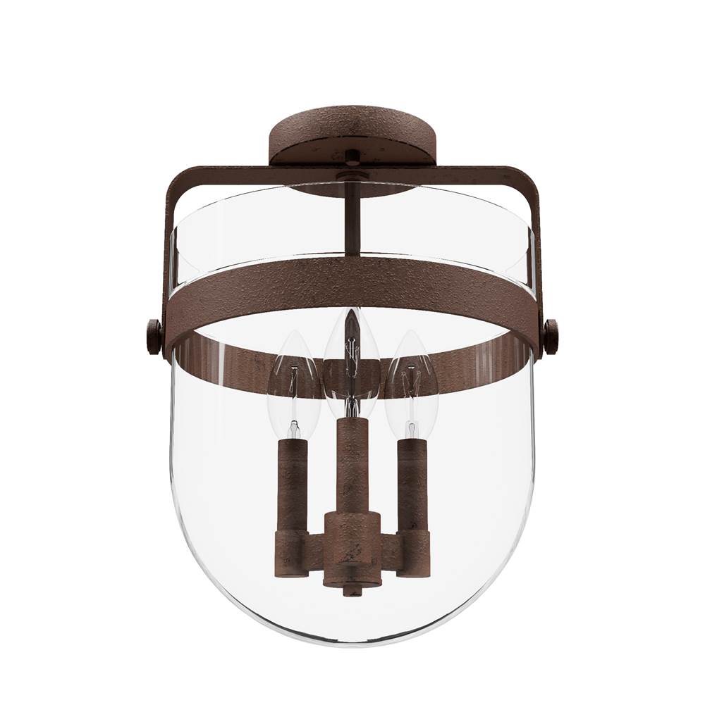 Hunter Karloff 3 Light Semi-flush Mount