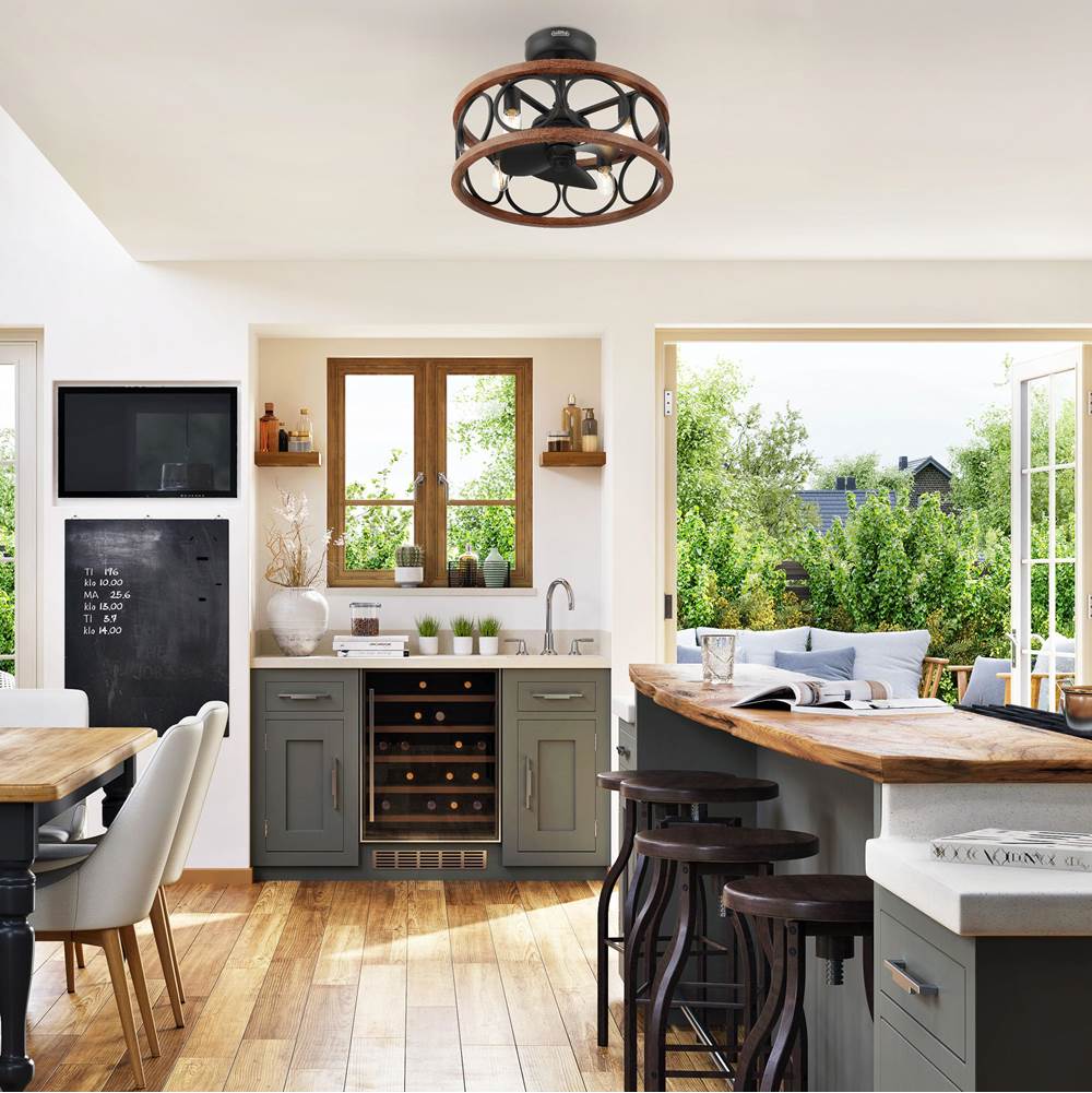 Hunter 50105 Matte Black 22 In Haven Fandelier - Matte Black Image 8