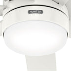 Hunter 52375 Fresh White 52 Inch Brazos Fresh White Damp Rated Ceiling Fan With Led Light Kit And Handheld Remote Image 7