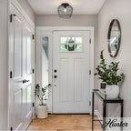 Hunter Redding Hunter Redding Matte Black 1 Light Medium Flush Mount Ceiling Light Fixture