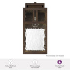 Hunter 46045 Matte Bronze Aspenbrook Outdoor 1 Light Large Wall Light Bronze Image 4