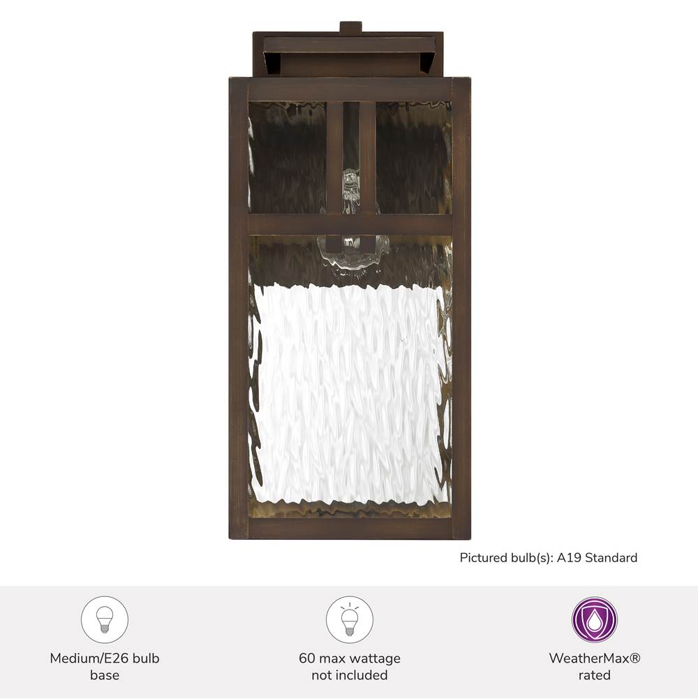 Hunter 46045 Matte Bronze Aspenbrook Outdoor 1 Light Large Wall Light Bronze Image 4