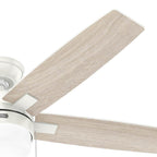 Hunter 52773 Fresh White 52 Inch Anisten Fresh White Ceiling Fan With Led Light Kit And Pull Chain Image 3