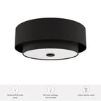 Hunter 48123 Matte Black Brookside 2 Light Medium Flush Black Image 4