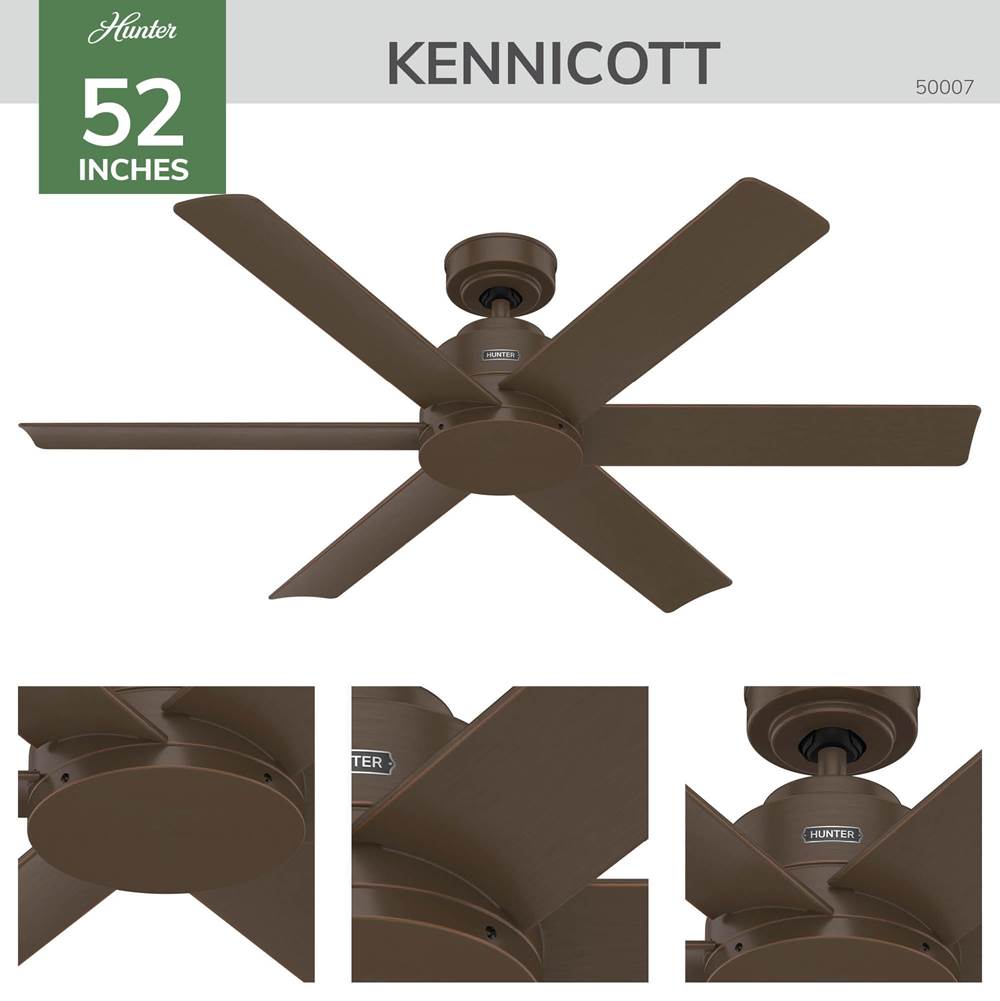 Hunter 50007 Matte Bronze 52 In Kennicott - Matte Bronze Image 6