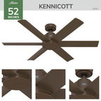 Hunter 50007 Matte Bronze 52 In Kennicott - Matte Bronze Image 6