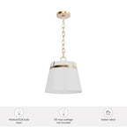 Hunter 48162 Alturas Gold Ada Lee 1 Light Small Pendant Gold Image 3