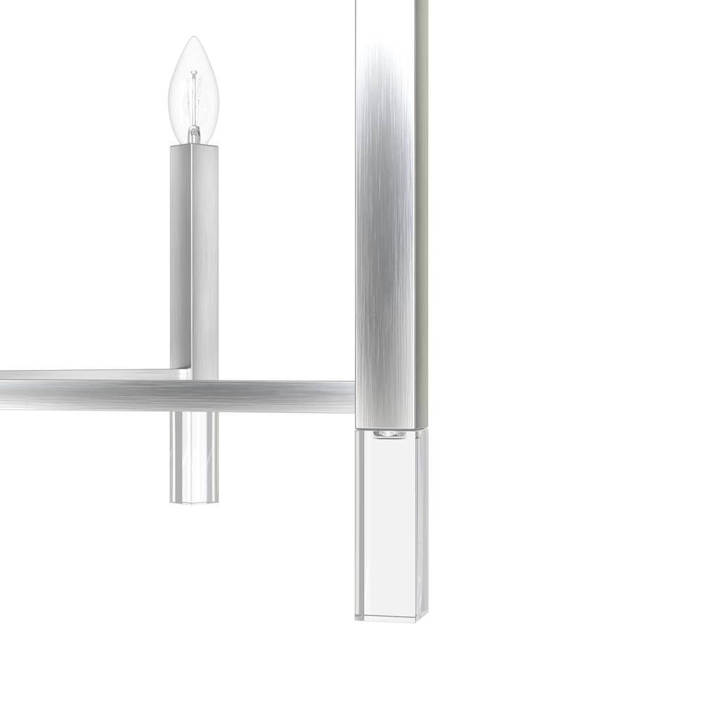 Hunter 19528 Brushed Nickel Hunter Sunjai Brushed Nickel 12 Light Chandelier Ceiling Light Fixture Image 2