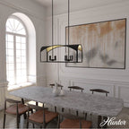Hunter Dukestown Hunter Dukestown Natural Iron And Gold Leaf 8 Light Chandelier Ceiling Light Fixture