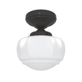 Hunter Saddle Creek Saddle Creek 1-light Semi Flush Mount Nb Cased White