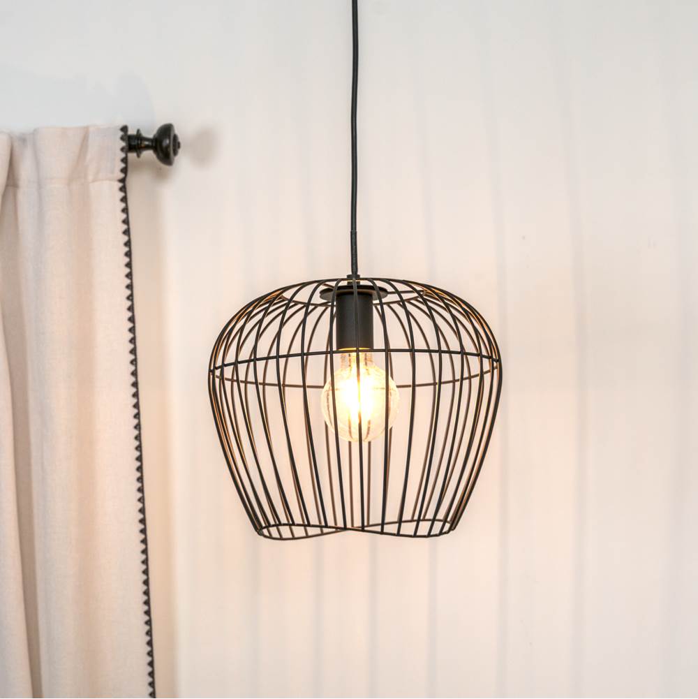 Hunter 48240 Matte Black Hunter Redding Matte Black 1 Light Medium Pendant Ceiling Light Fixture Image 8