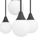 Hunter 48199 Matte Black Valadon 9 Light Large Chandelier Black Image 2