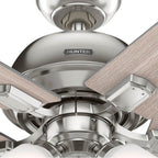 Hunter 51789 Brushed Nickel 44 Inch Crystal Peak Brushed Nickel Ceiling Fan With Led Light Kit And Pull Chain Image 6