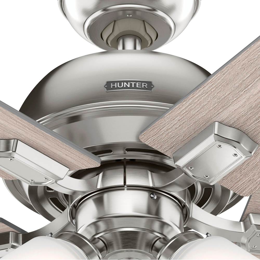 Hunter 51789 Brushed Nickel 44 Inch Crystal Peak Brushed Nickel Ceiling Fan With Led Light Kit And Pull Chain Image 6