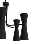 Hunter Zola Hunter Zola Flat Matte Black 10 Light Chandelier Ceiling Light Fixture