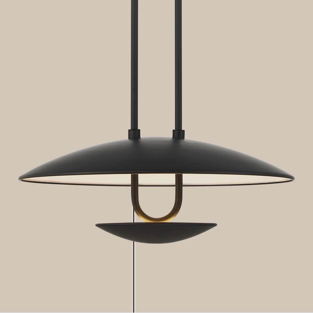 Hunter 48165 Matte Black Sunset Ridge 1 Light Large Pendant Black Image 5