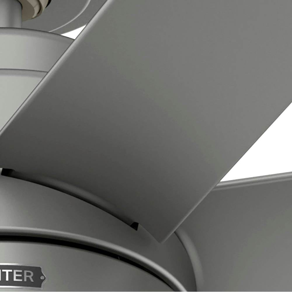 Hunter 52376 Matte Silver 52 Inch Brazos Matte Silver Damp Rated Ceiling Fan With Led Light Kit And Handheld Remote Image 6
