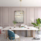 Hunter Sunjai Hunter Sunjai Palm Gold 5 Light Chandelier Ceiling Light Fixture