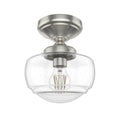 Hunter Saddle Creek Saddle Creek 1-light Semi Flush Mount Bn Seeded