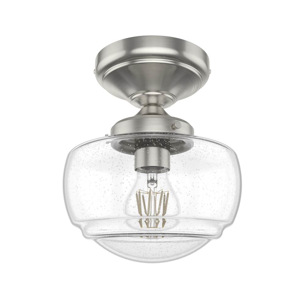 Hunter Saddle Creek Saddle Creek 1-light Semi Flush Mount Bn Seeded