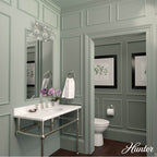 Hunter 48036 Brushed Nickel Van Nuys Brushed Nickel With Clear Glass 3 Light Vanity Wall Light Fixture Image 5