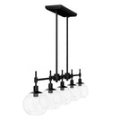 Hunter 19511 Matte Black Xidane Matte Black With Clear Glass 5 Light Chandelier Ceiling Light Fixture Image 7