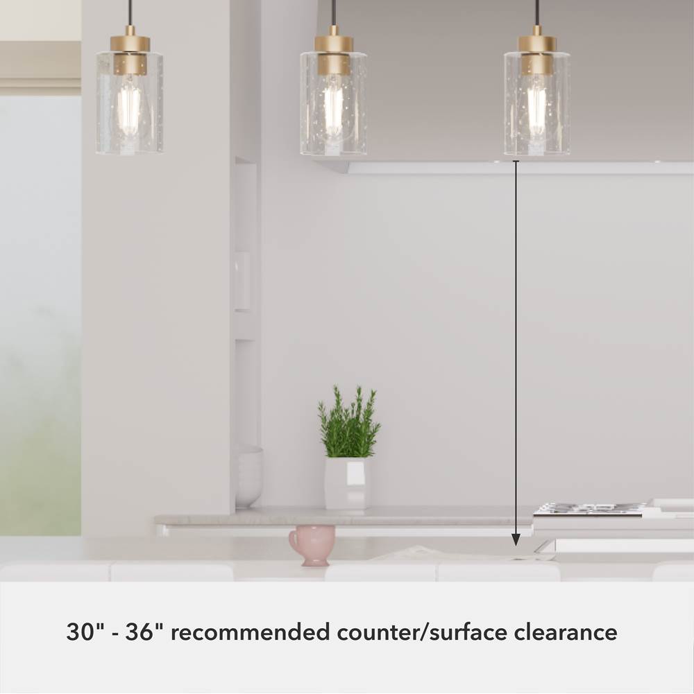 Hunter 13069 Alturas Gold Hartland Alturas Gold With Seeded Glass 3 Light Cluster Ceiling Light Fixture Image 2