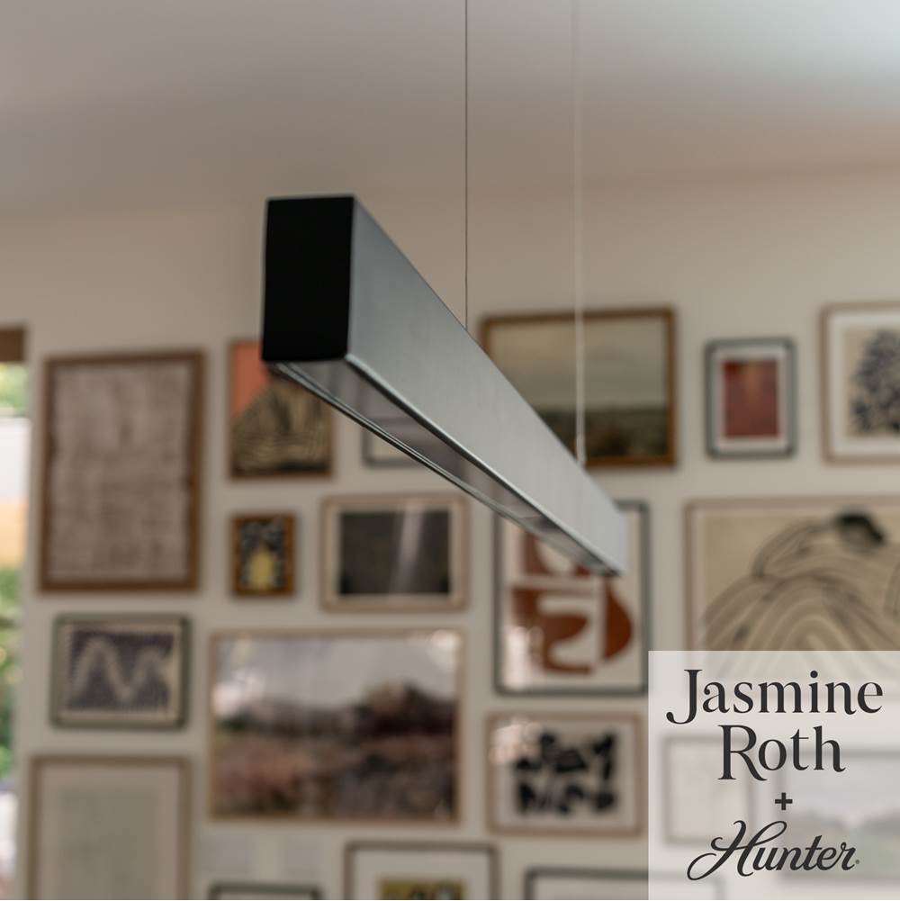Hunter 13122 Matte Black Canoga Matte Black 1 Light Large Chandelier Ceiling Light Fixture Image 3