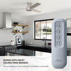 Hunter 99729 Dove Grey Universal No Light Handheld Remote With Receiver Image 3