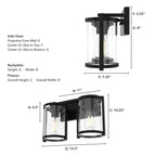 Hunter 48000 Matte Black Astwood Matte Black With Clear Glass 2 Light Vanity Wall Light Fixture Image 3