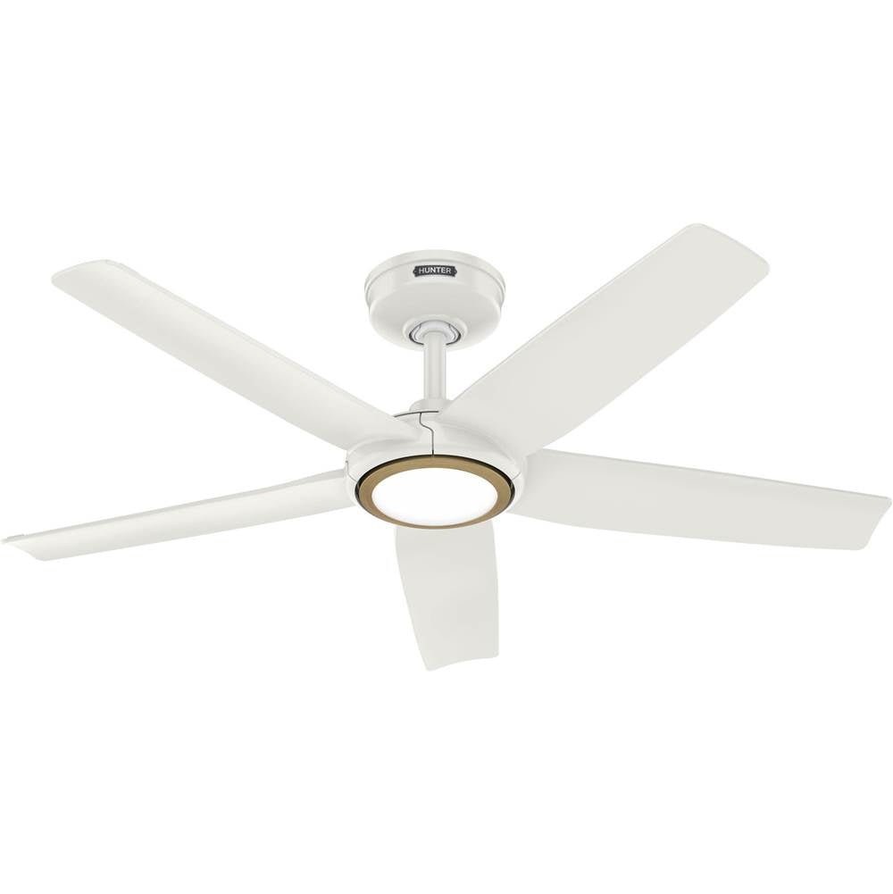 Hunter 53641 Fresh White Zentech 5 Blade Indoor/outdoor Smart Fan 44in - Fresh White Image 1